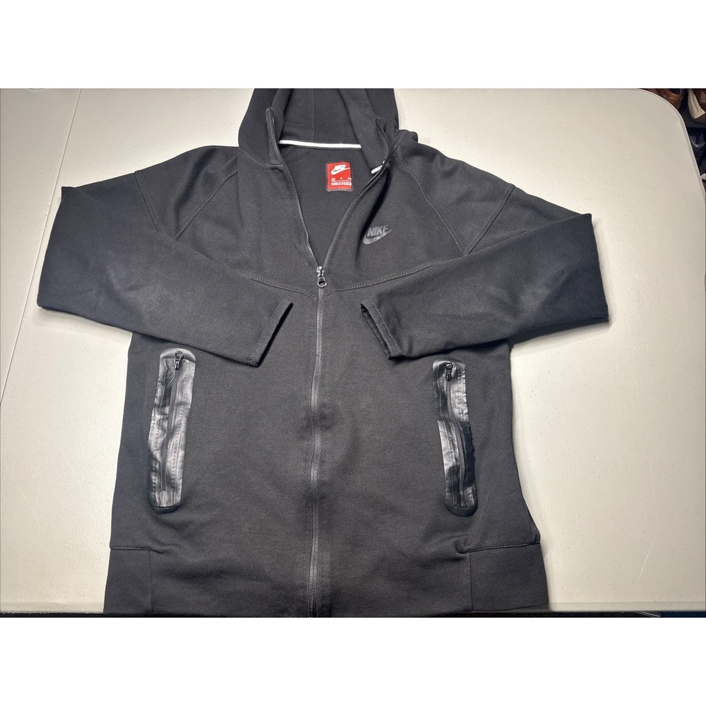 Nike Sportswear Tech Fleece Full-Zip Hoodie Black Size M Made In Europe